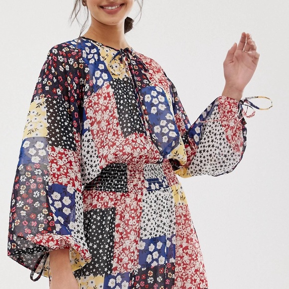 Asos Design Maxi Floral Ditzy Mix Print Dress - Picture 3 of 7